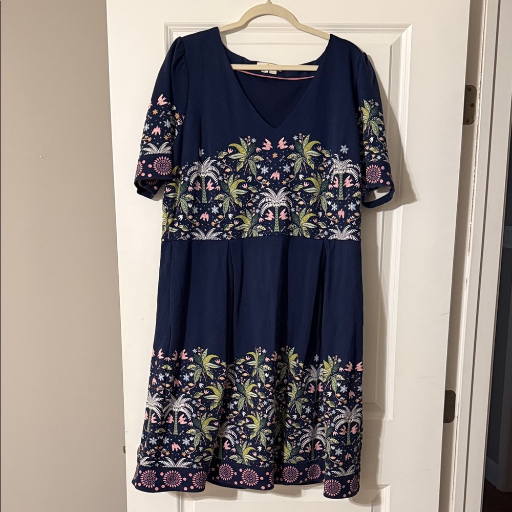 Boden Navy Floral Dress Size 20 22